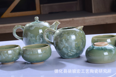 【窯變多彩結晶釉/茶具套裝/高檔禮品/德化陶瓷批發】價格,廠家,圖片,茶具套裝,德化縣柒駿宏工藝陶瓷研究所-